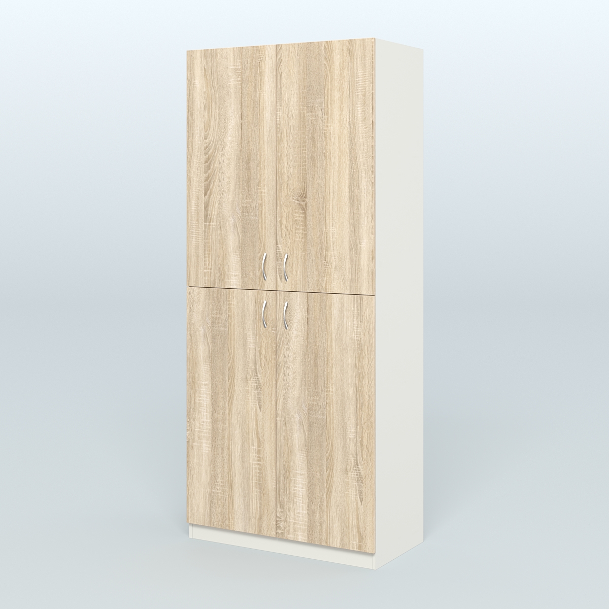 Шкаф для аптек с вертикальными разделителями №1 Белый + Дуб Сонома