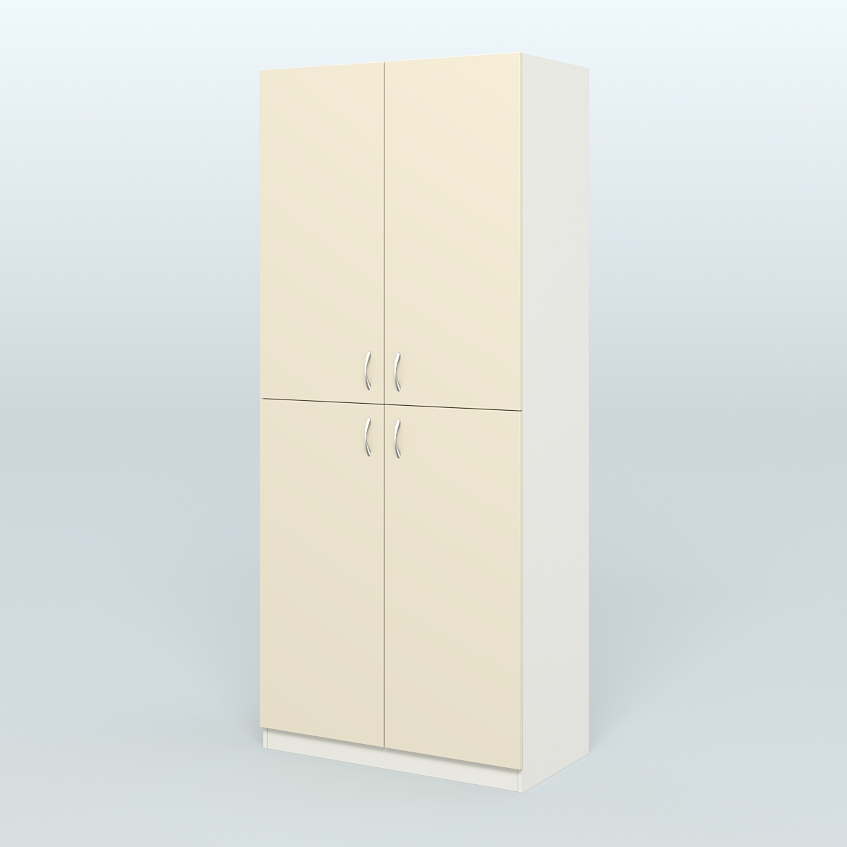 Шкаф для аптек с вертикальными разделителями №1 Белый + Крем Вайс