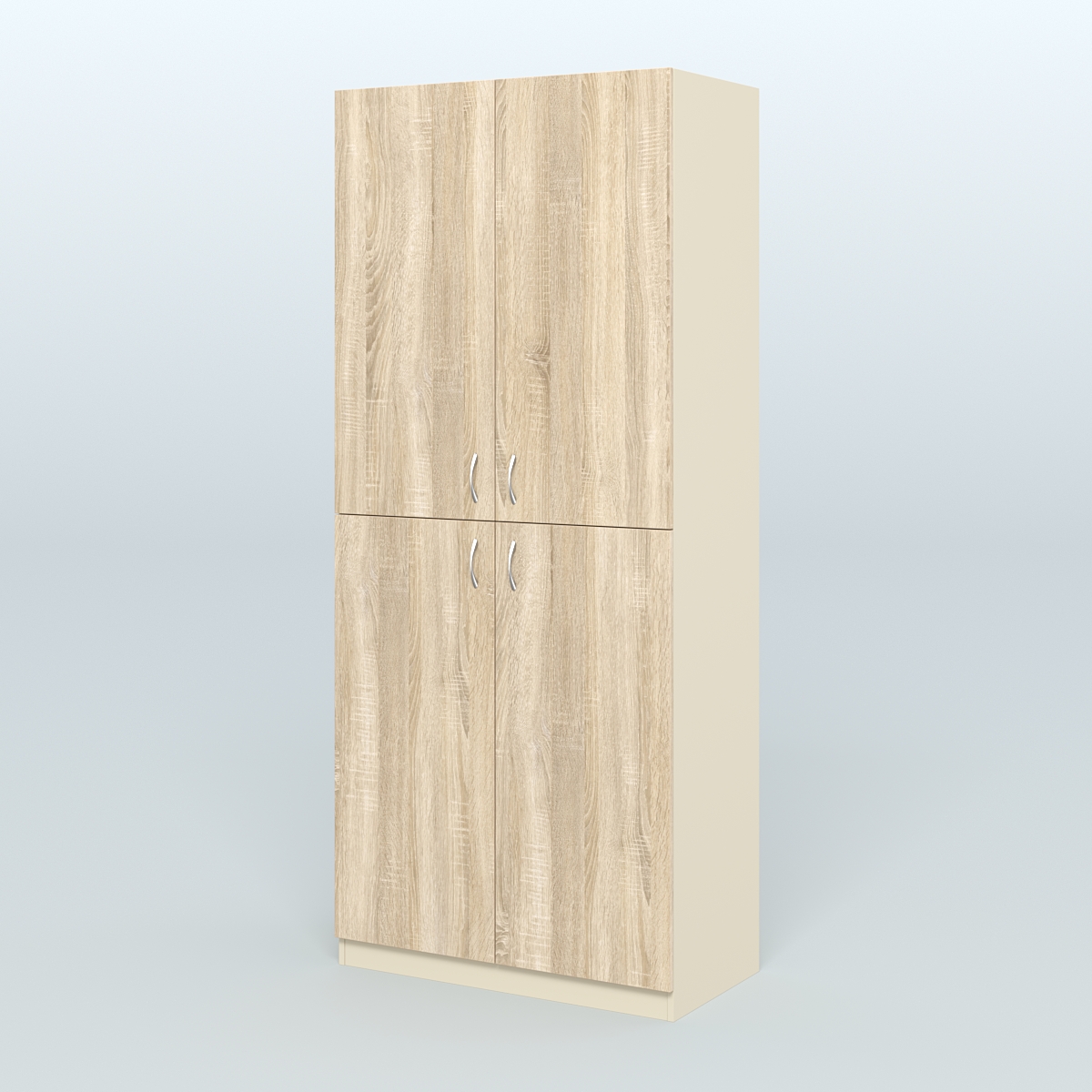 Шкаф для аптек с полками №2 Крем Вайс и Дуб Сонома U2236-5