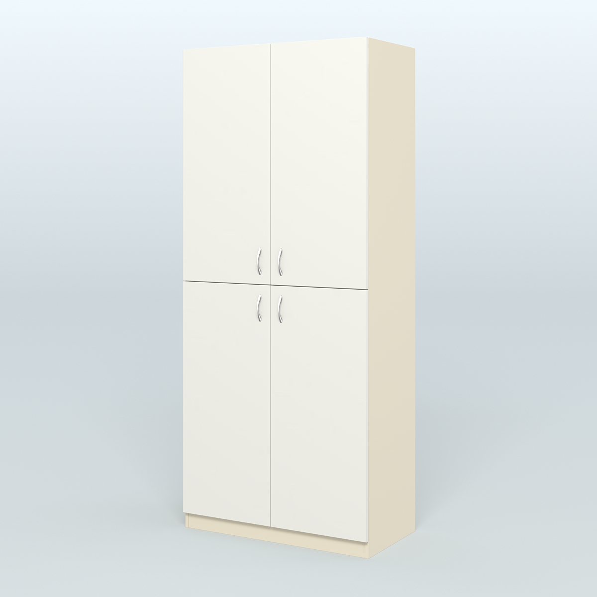 Шкаф для аптек с полками №2 Крем Вайс + Белый