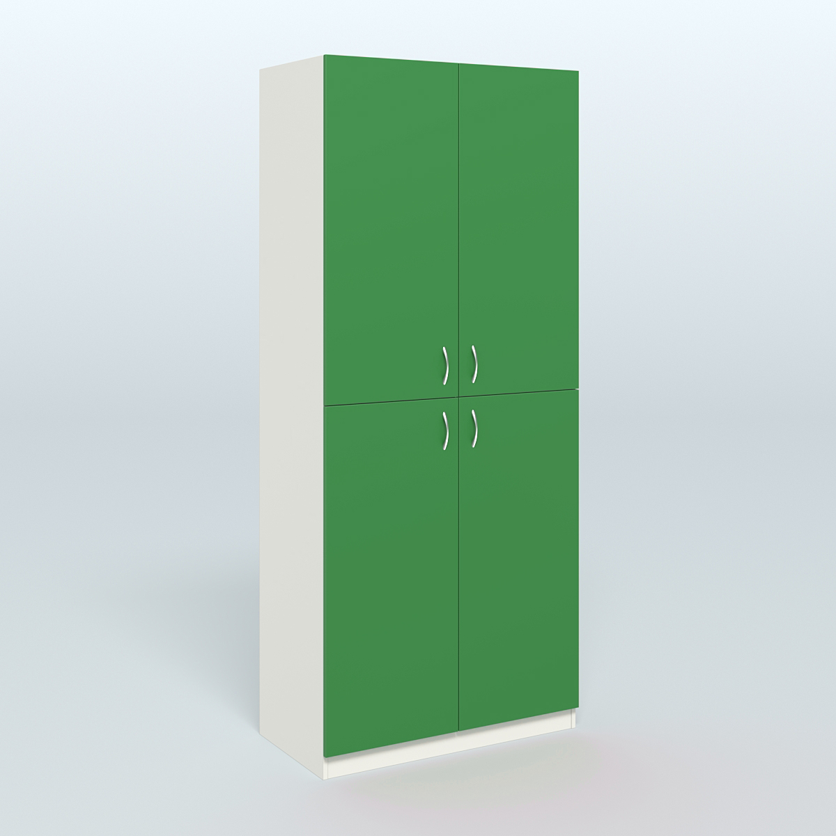 Шкаф для аптек с полками №2 Белый + Зеленый Оксид 9561 BS