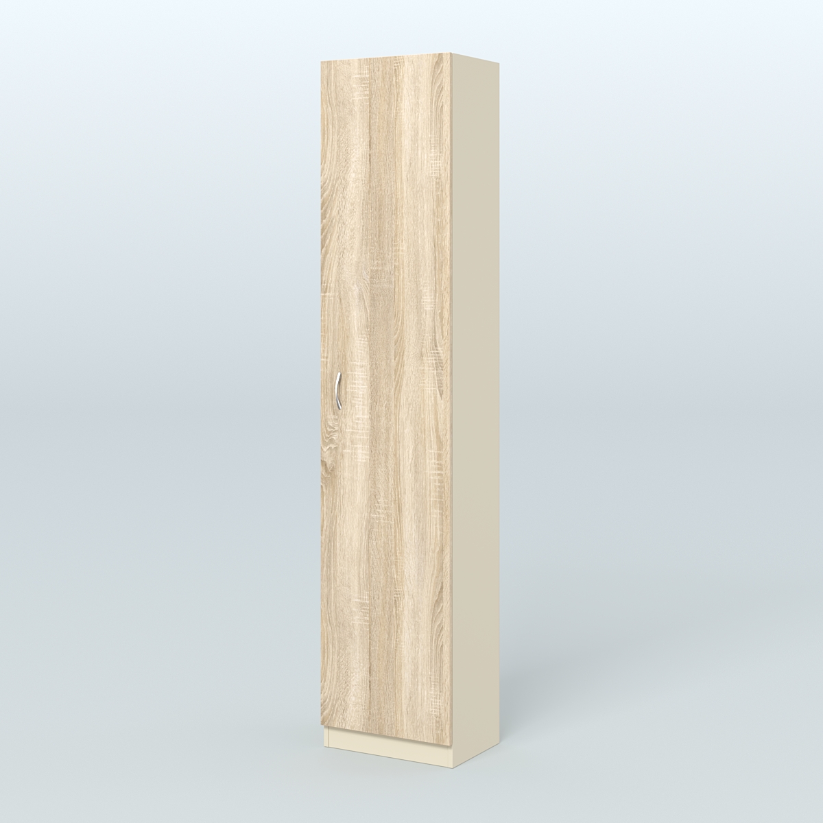 Аптечный узкий стеллаж под резину №2 Крем Вайс и Дуб Сонома U2236-5