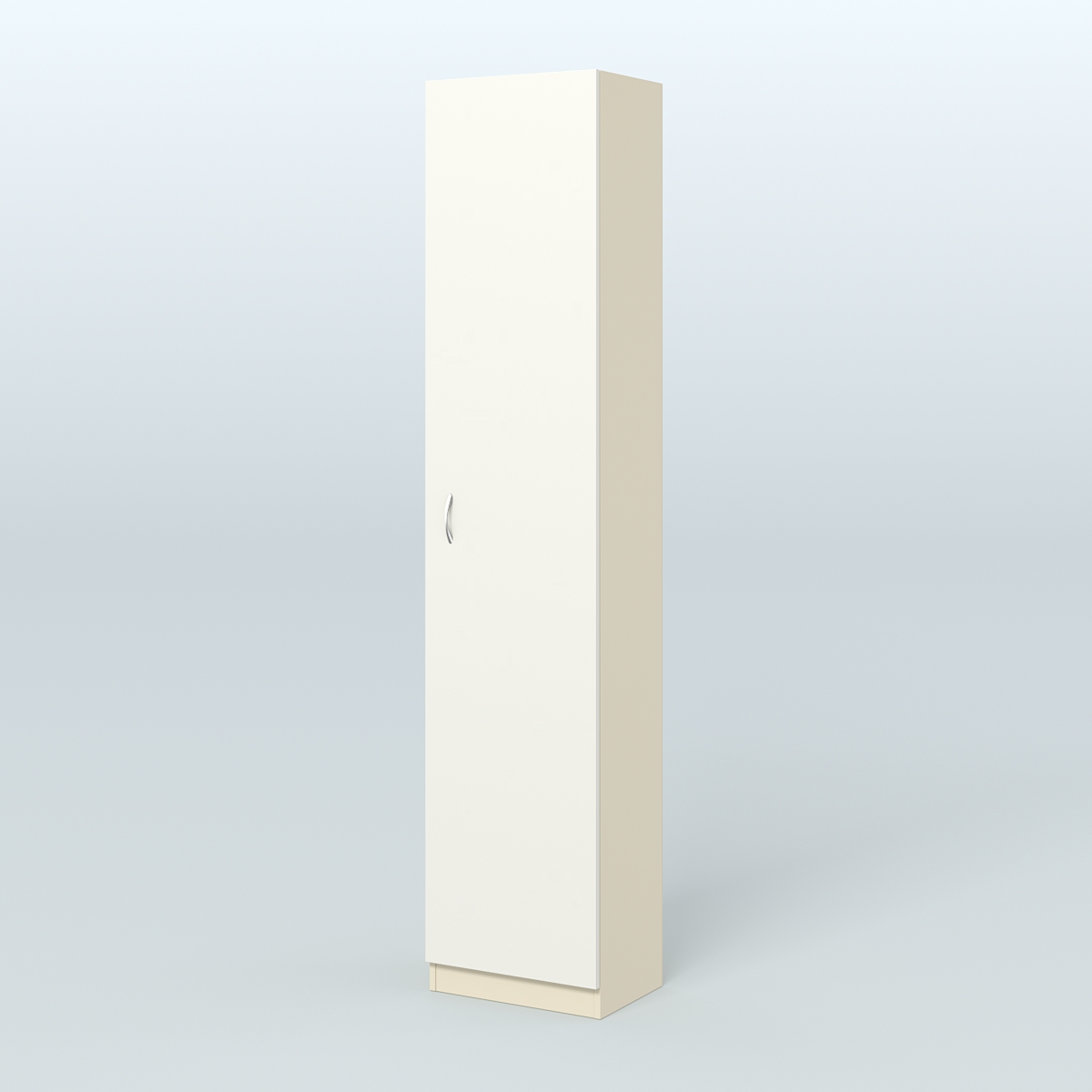 Аптечный узкий стеллаж под резину №2 Крем Вайс + Белый