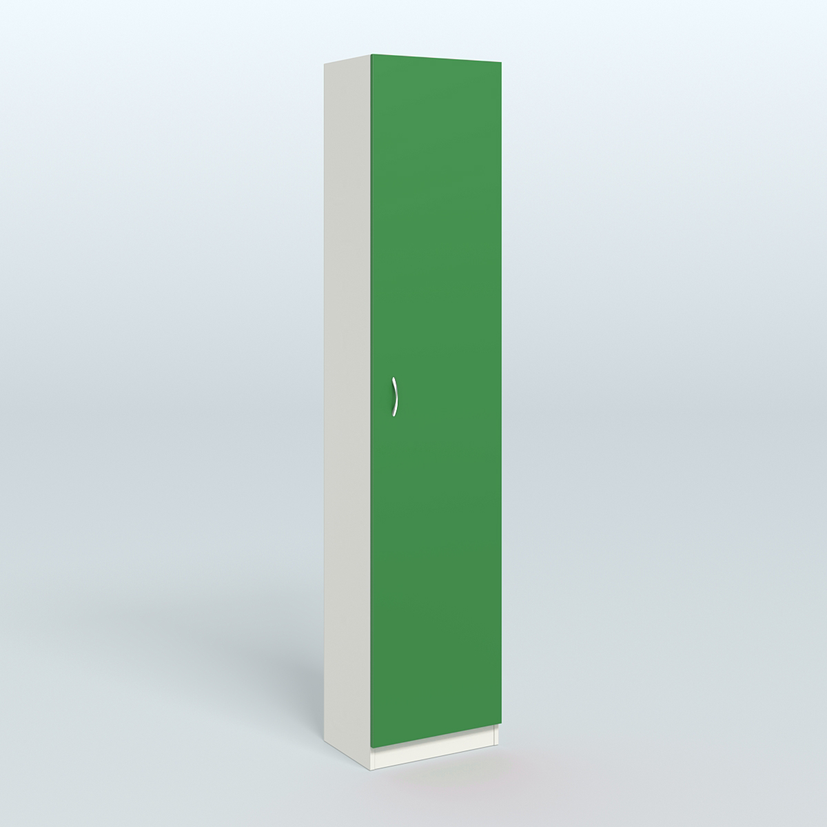 Аптечный узкий стеллаж под резину №2 Белый + Зеленый Оксид 9561 BS