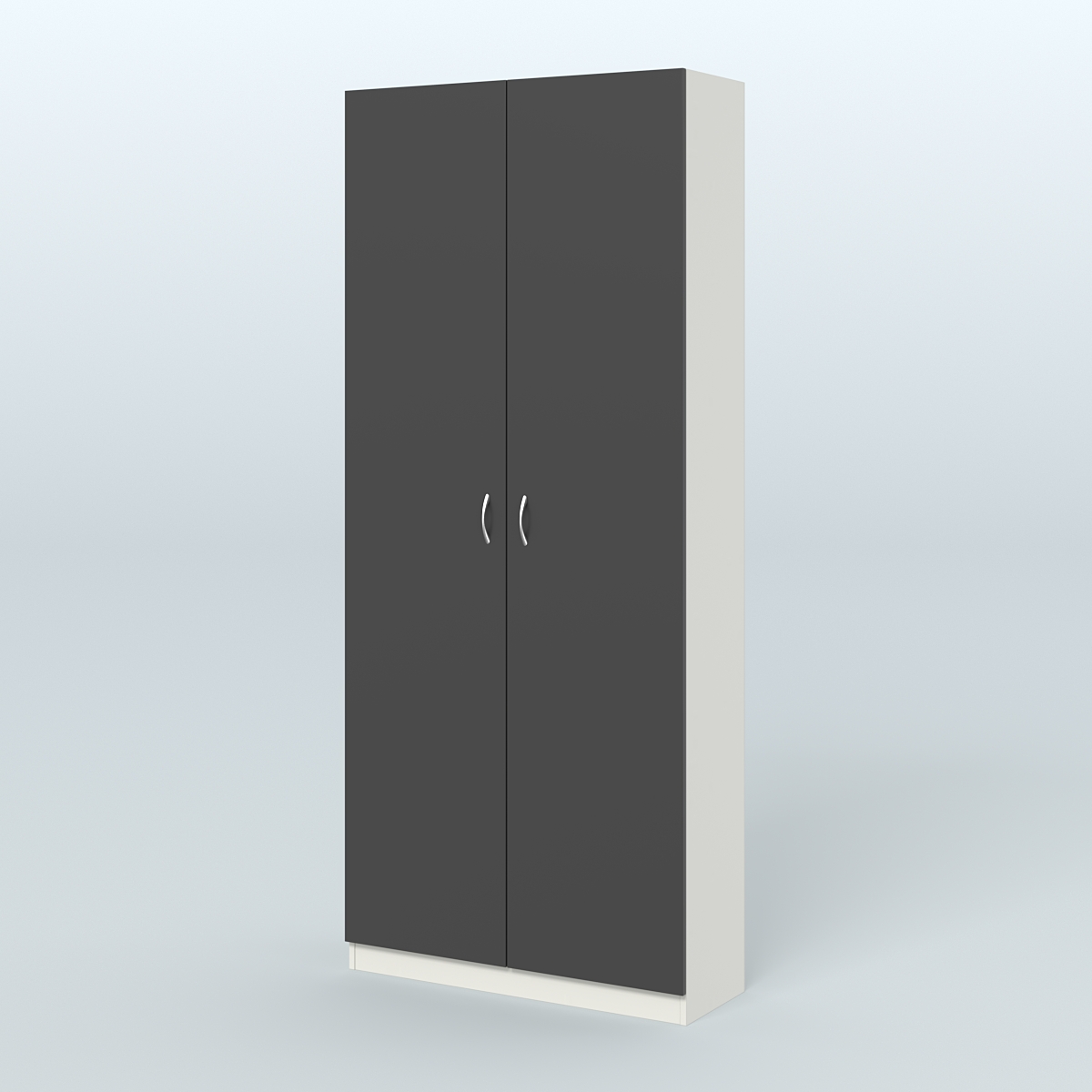Аптечный шкаф одежды персонала для двух человек №2 Белый и Черный