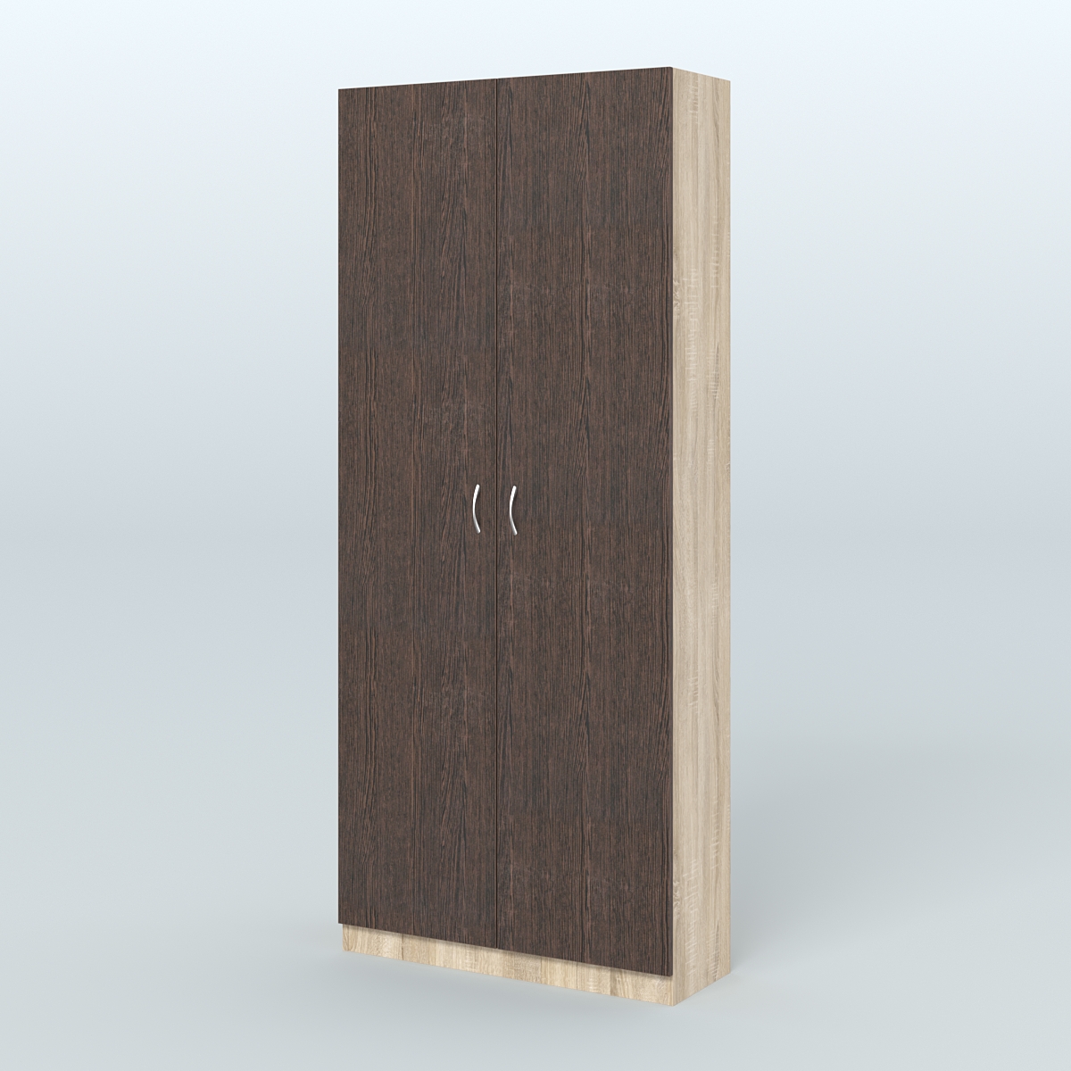 Аптечный шкаф одежды персонала для двух человек №2 Дуб Сонома + Дуб Венге