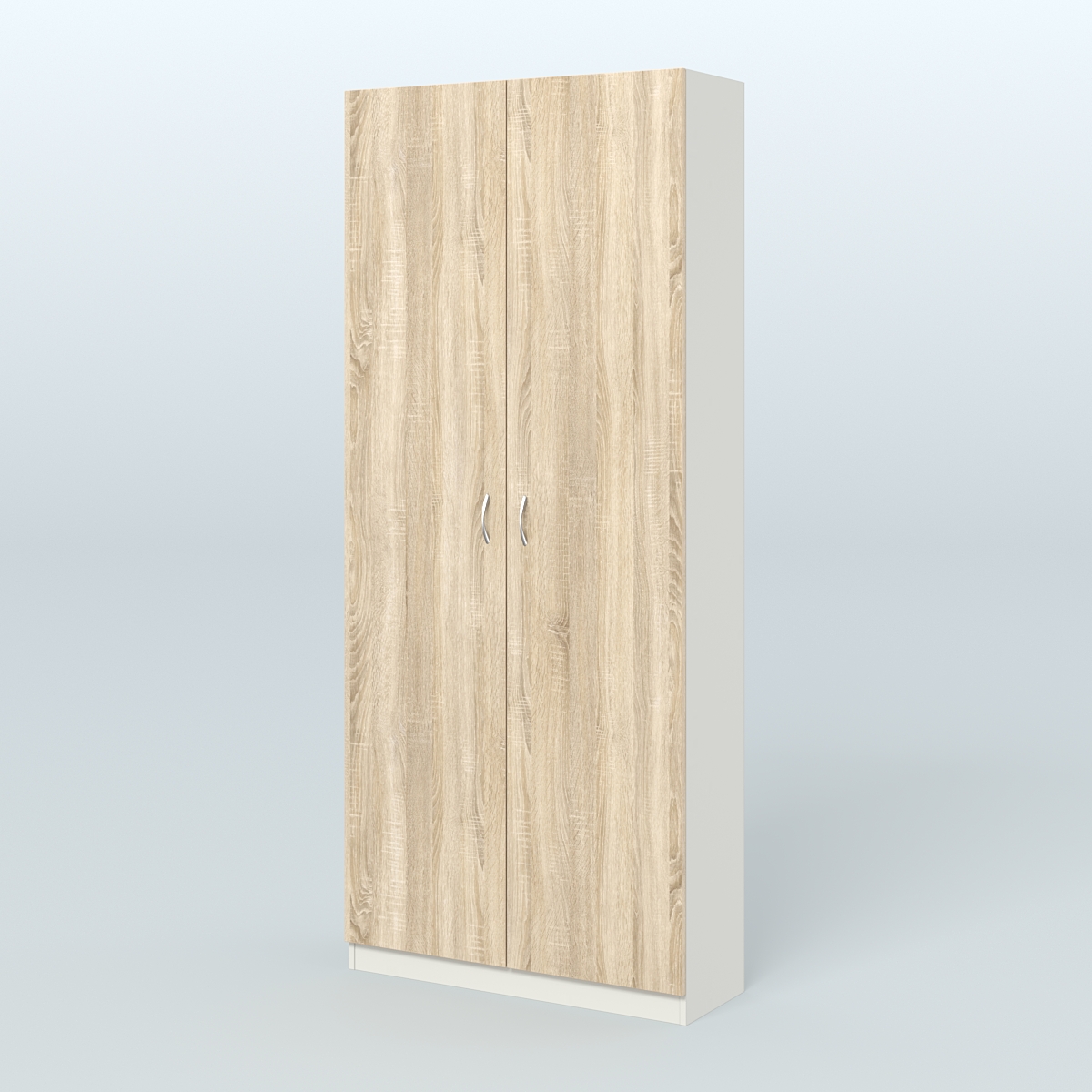 Аптечный шкаф одежды персонала для двух человек №2 Белый + Дуб Сонома