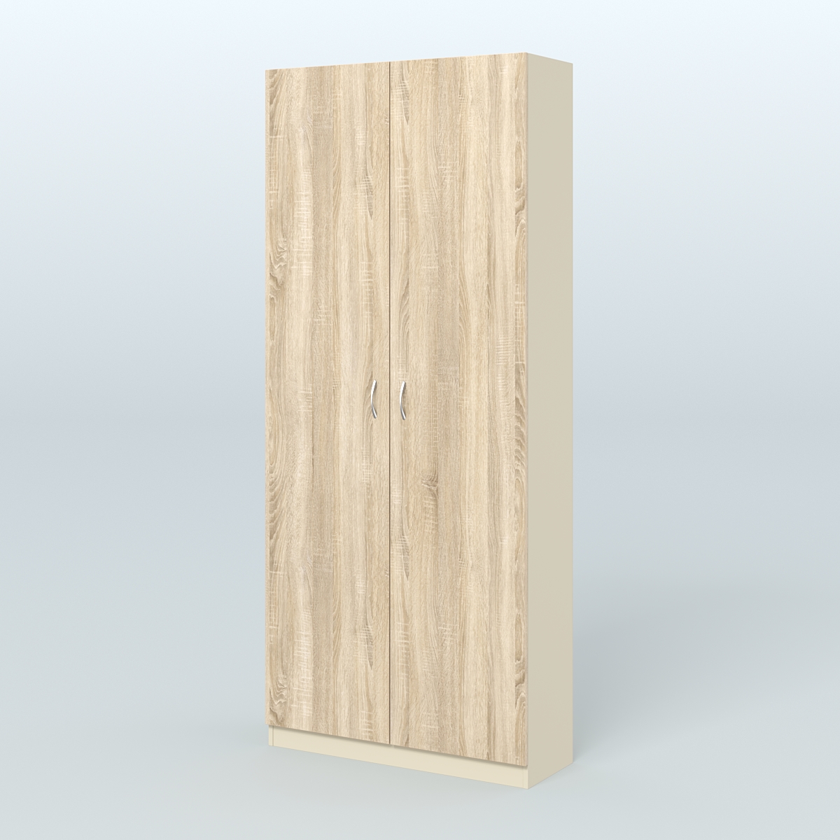 Аптечный шкаф одежды персонала для двух человек №2 Крем Вайс и Дуб Сонома U2236-5