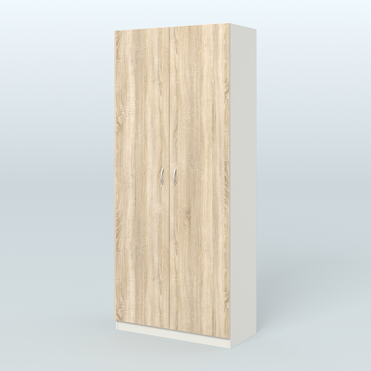 Аптечный шкаф широкий для одежды персонала №4 Белый + Дуб Сонома