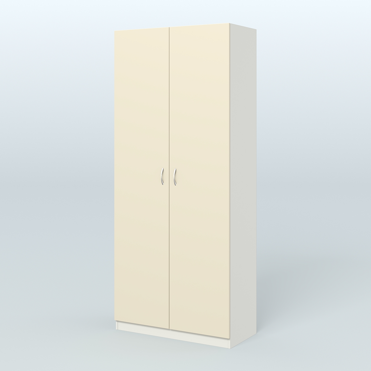 Аптечный шкаф широкий для одежды персонала №4 Белый + Крем Вайс