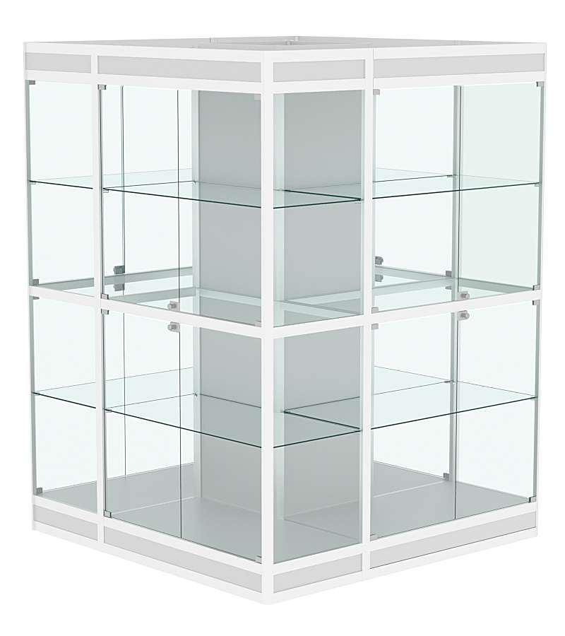 Витрина из профиля островная №3 Серый