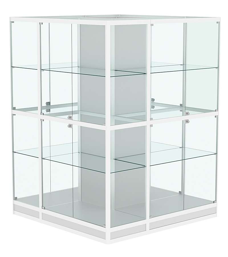 Витрина из профиля островная №4 Серый