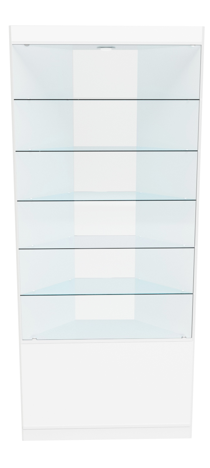 Витрина №5 из ДСП (угловая) Белый