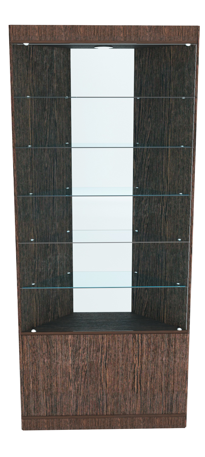 Витрина №5 из ДСП (угловая) Дуб Венге