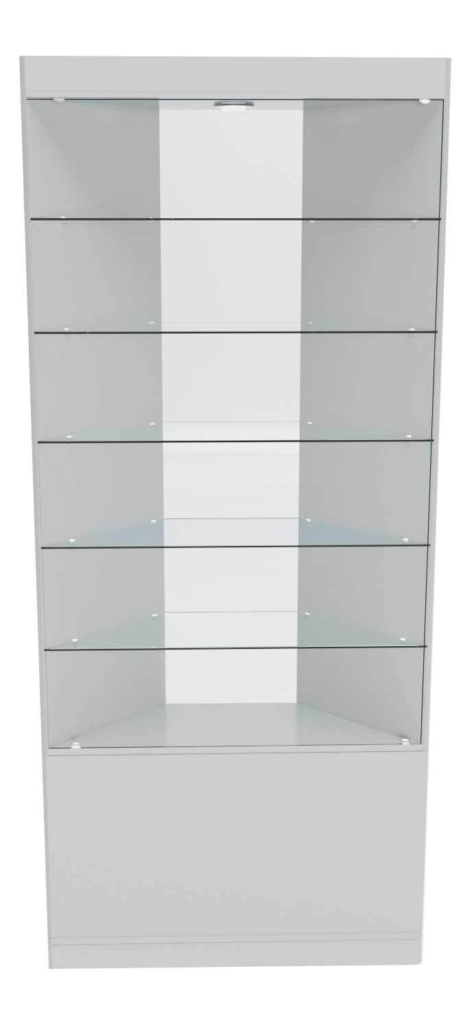 Витрина №5 из ДСП (угловая) Серый