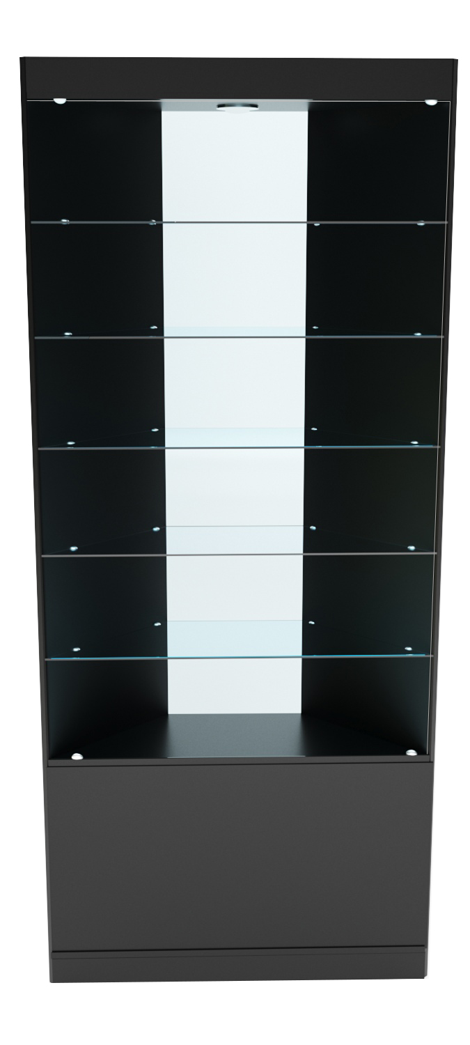 Витрина №5 из ДСП (угловая) Черный