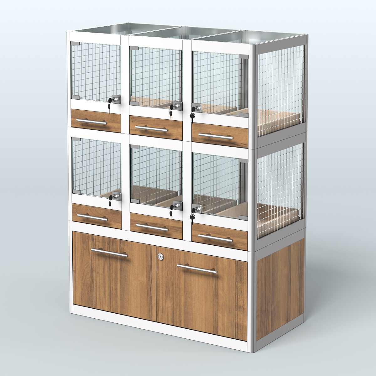 Витрина малая для продажи животных - мелких грызунов в зоомагазин серии ДЕГУ - 02 Орех