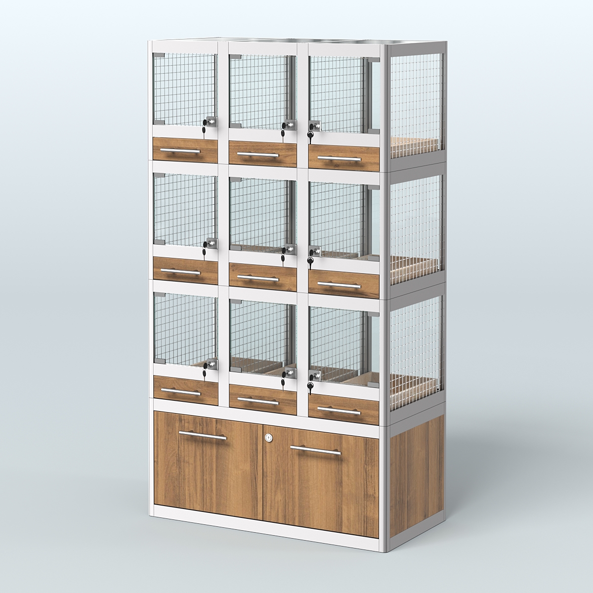 Витрина средняя для продажи животных - мелких грызунов в зоомагазин серии ДЕГУ - 03 Орех