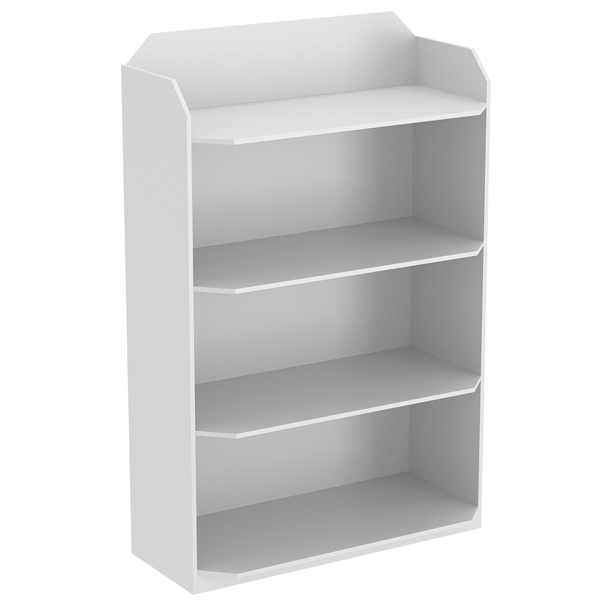 Торговый стеллаж из ДСП для обуви №3 высокий с четырьмя полками Серый