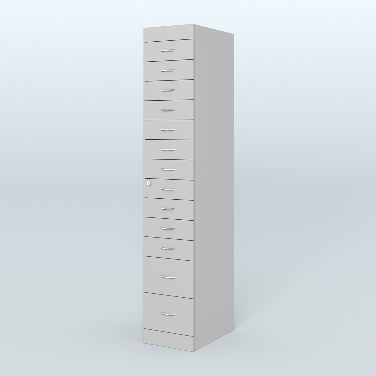 Рецептурный шкаф для аптек METACASE №1 глубиной 600 мм (13 ящиков) Серый