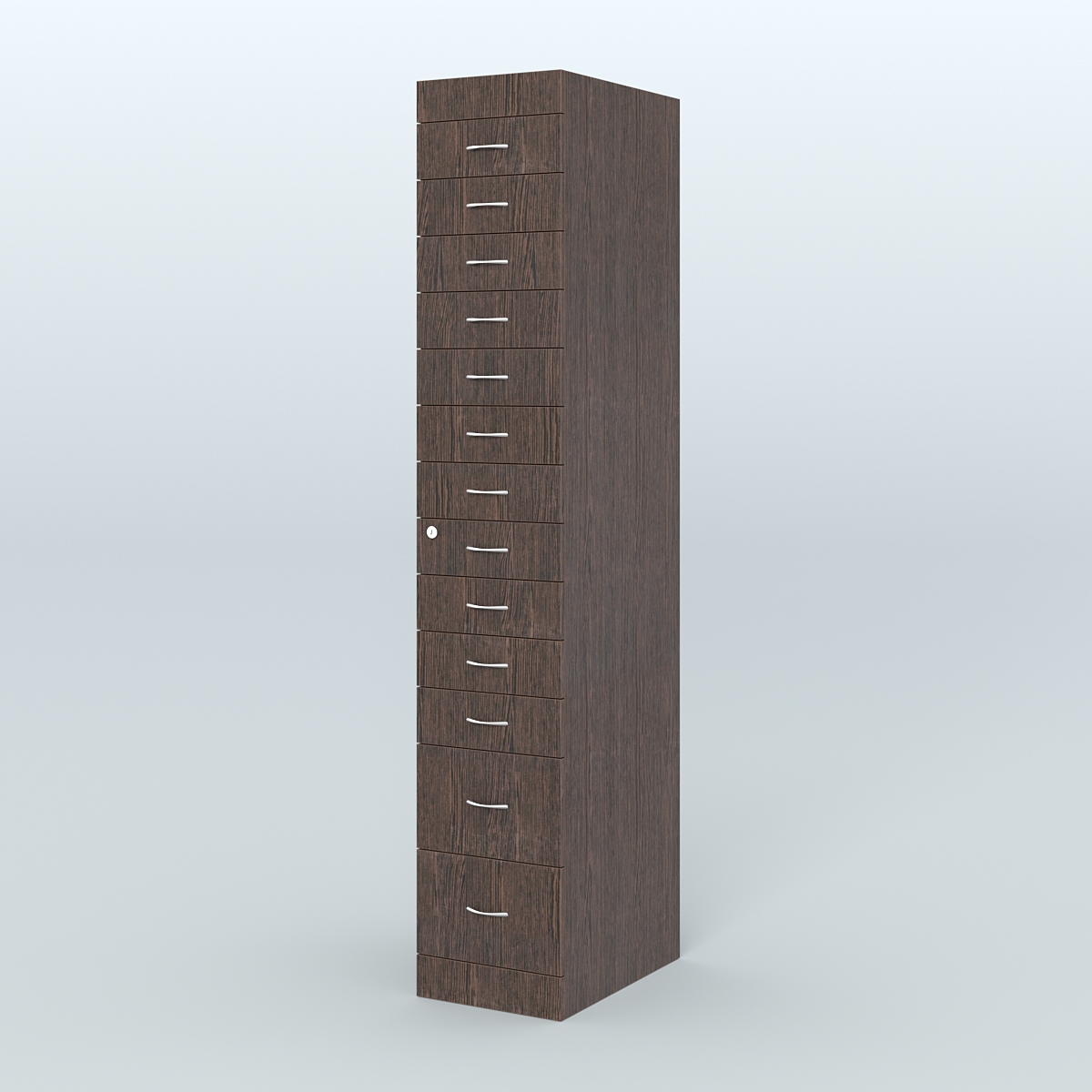 Рецептурный шкаф для аптек METACASE №1 глубиной 600 мм (13 ящиков) Дуб Венге