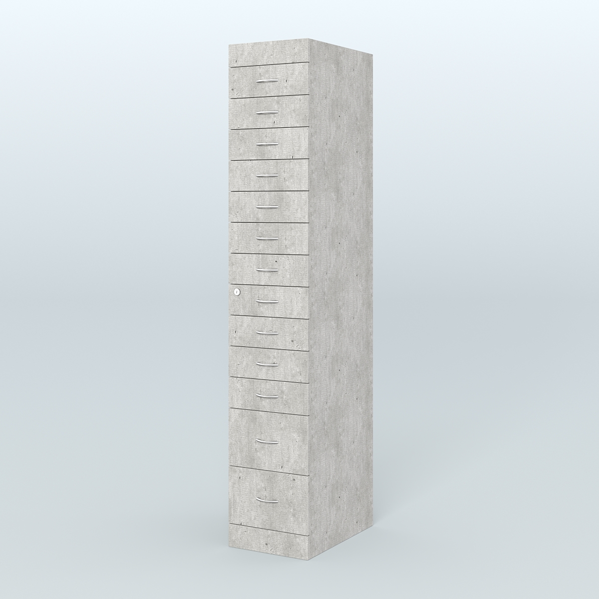 Рецептурный шкаф для аптек METACASE №1 глубиной 600 мм (13 ящиков) Метрополитан Грей