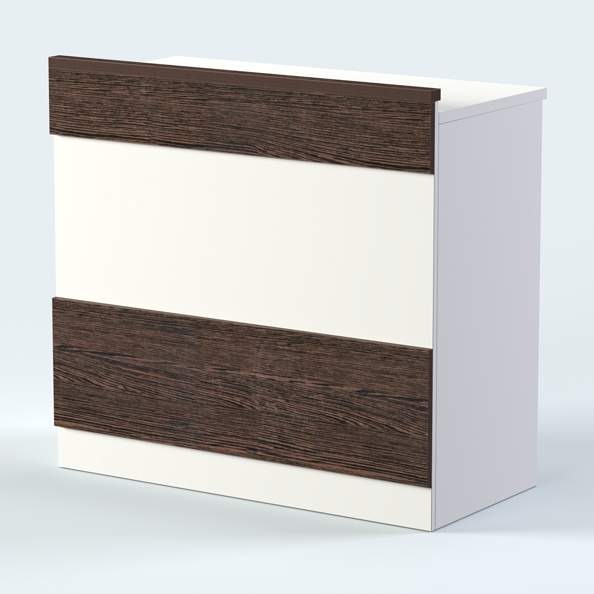 Стол - верстак с ящиками №2 Дуб Венге + Белый