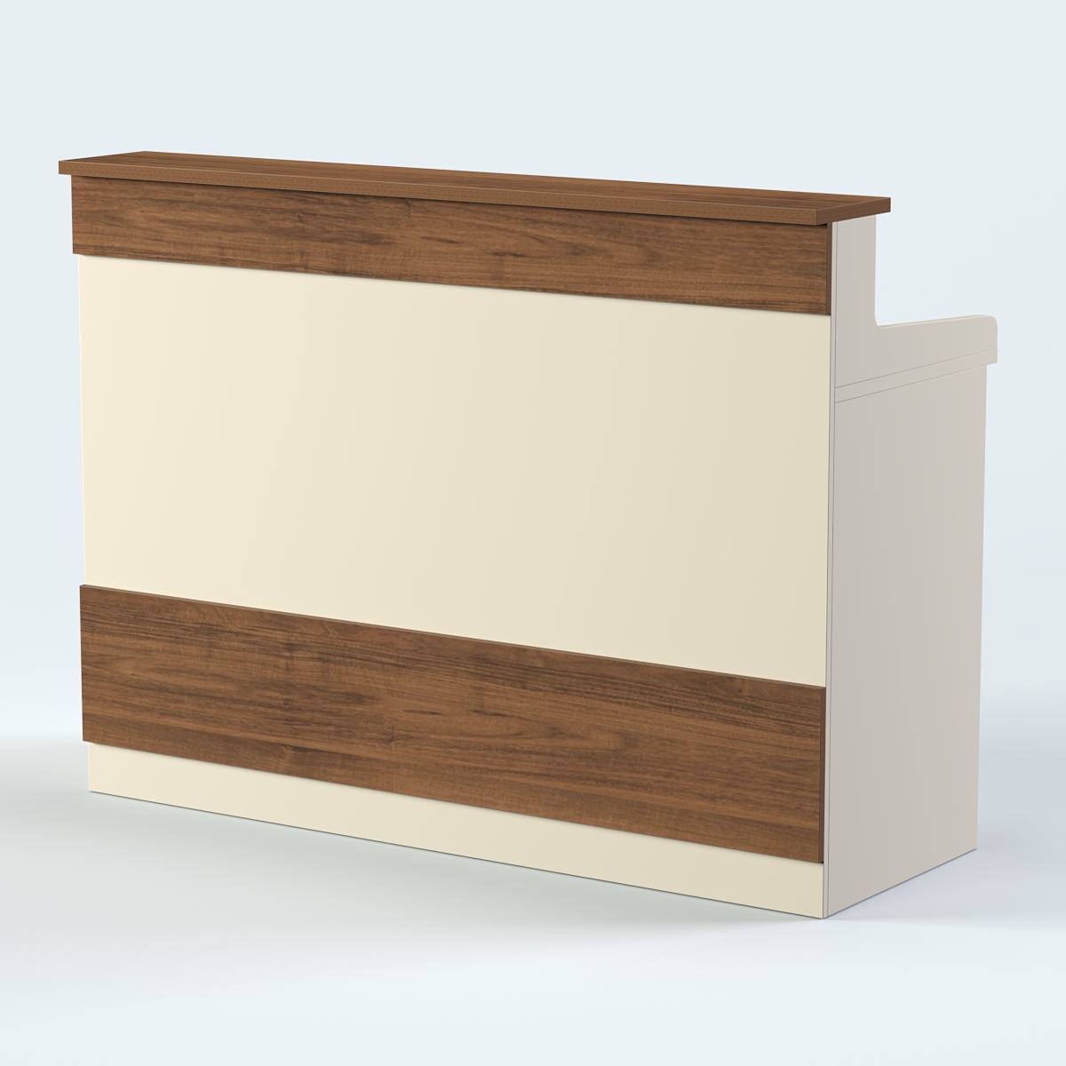 Стол - верстак широкий с ящиками и дверью №3 Орех + Крем Вайс