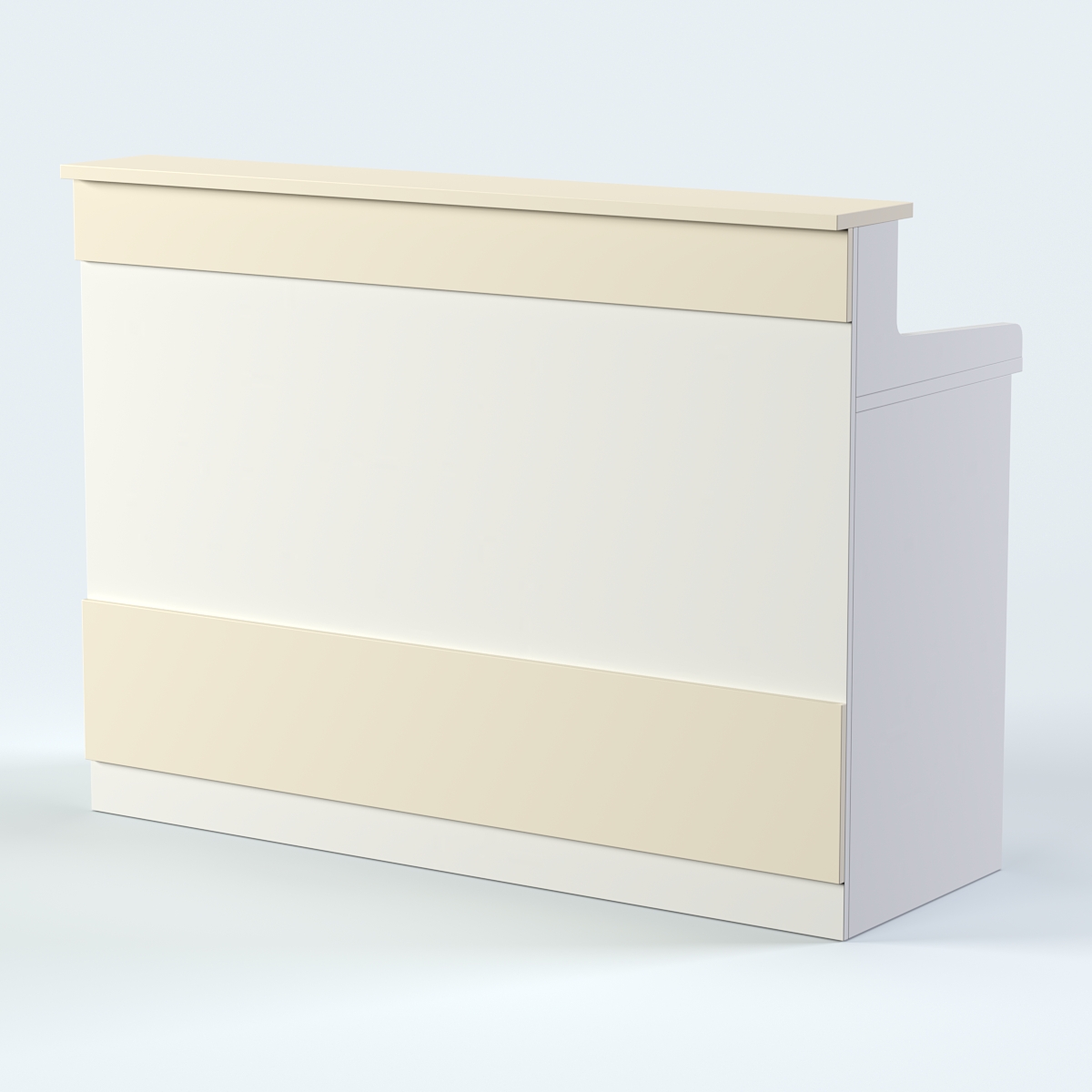 Стол - верстак широкий с ящиками и дверью №3 Крем Вайс + Белый