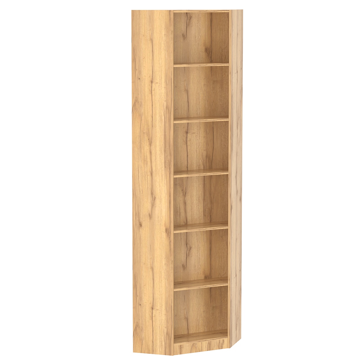 Стеллаж угловой из ДСП серии Эконом №5 Дуб Золотистый