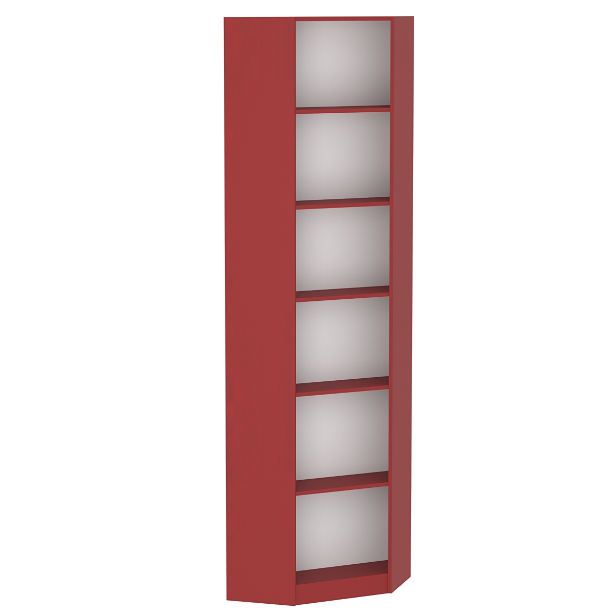 Стеллаж угловой из ДСП серии Эконом №5 Красный U0210