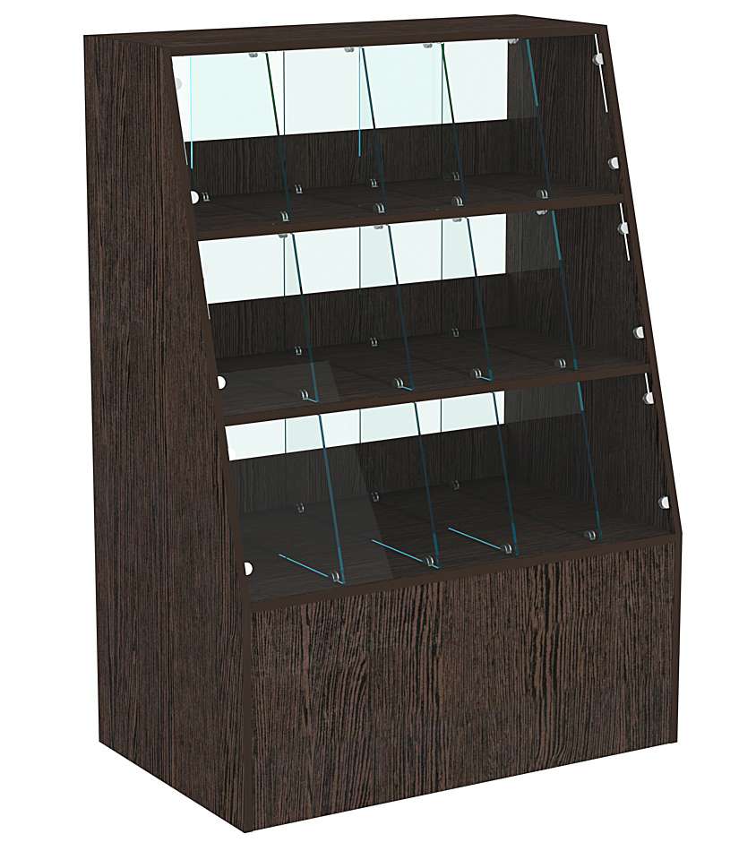 Прилавок для конфет и орехов на тринадцать ячеек №2 Дуб Венге