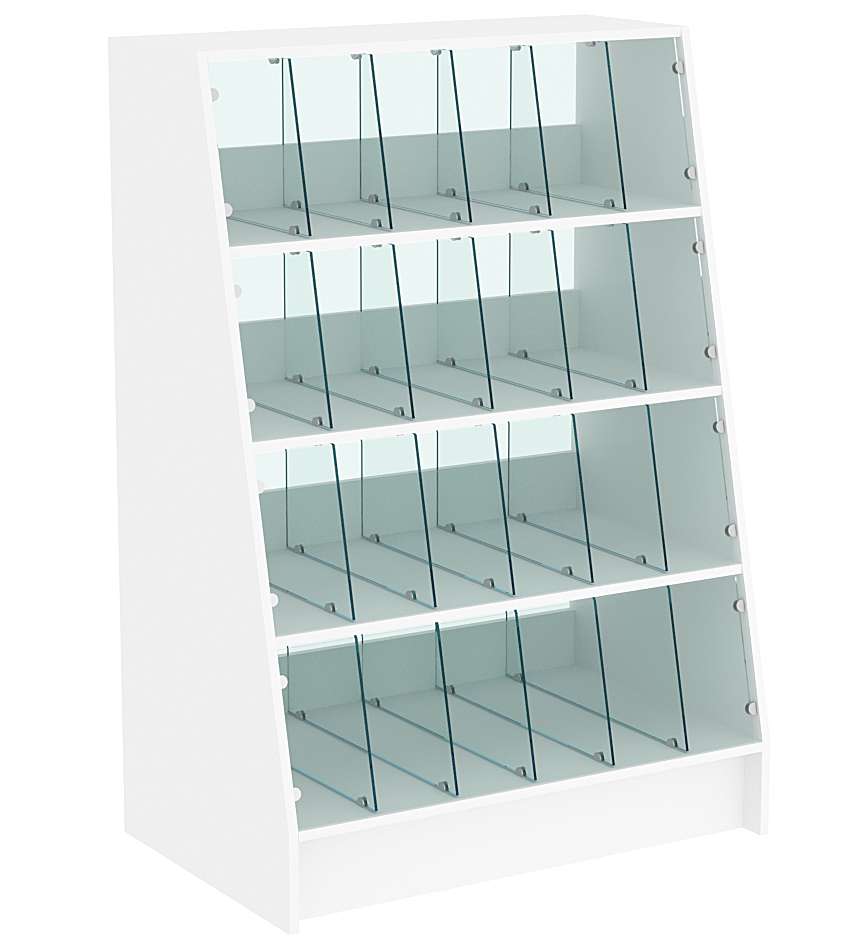 Прилавок для конфет и орехов на 24 ячейки №3 Белый