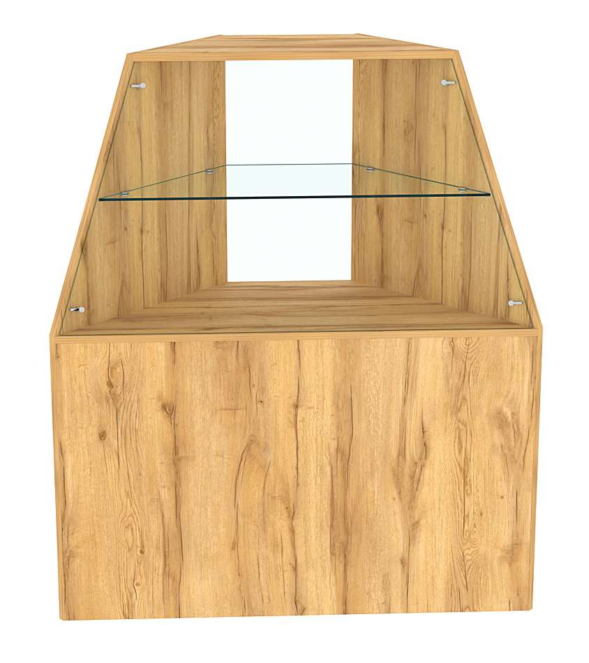 Прилавок для конфет и орехов угловой с высоким накопителем №1 Дуб Золотистый