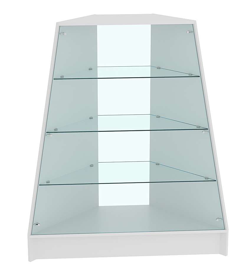 Прилавок для конфет и орехов угловой с низким подиумом №3 Серый