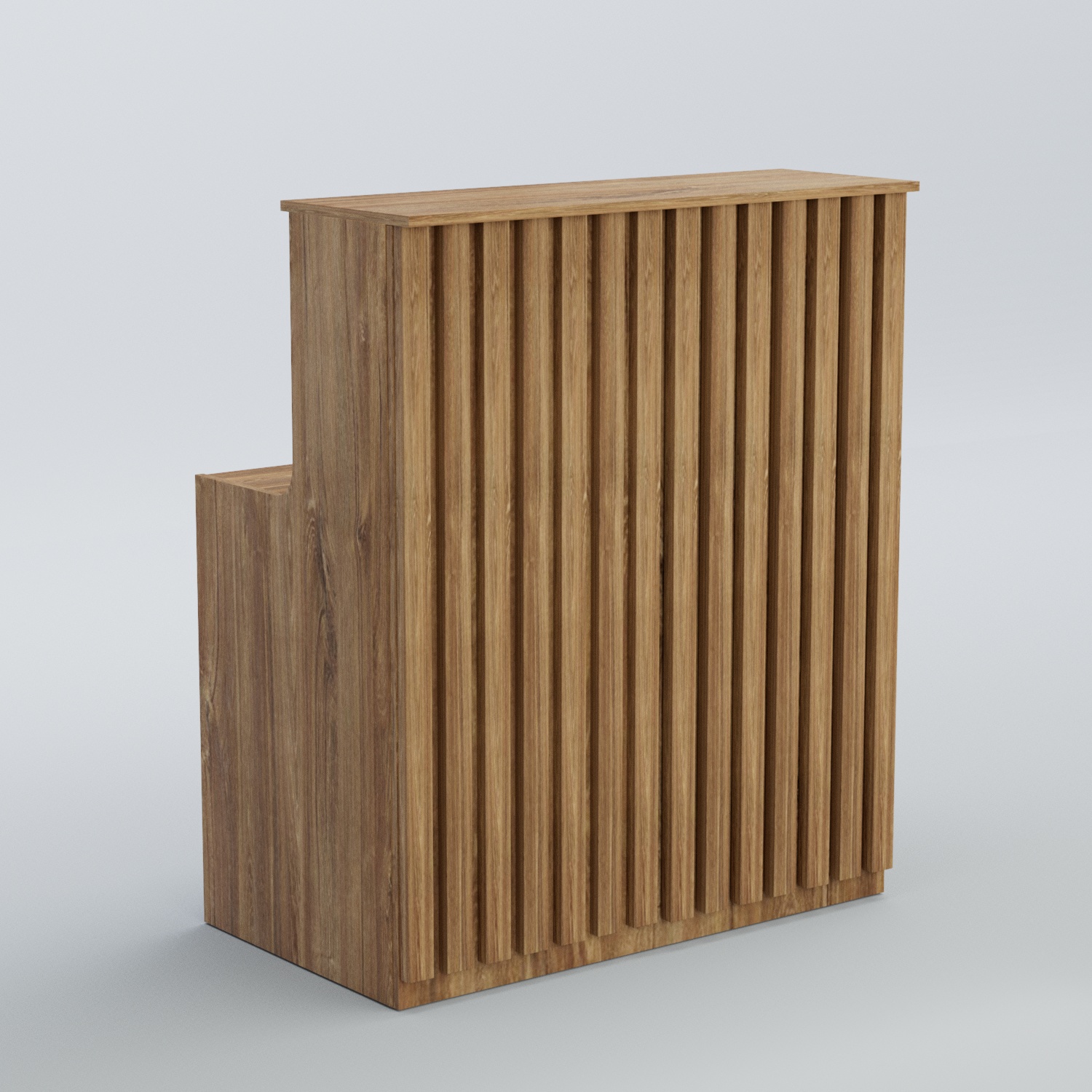 Ресепшен прямоугольный серии ПРИЛИВ №1 Дуб Канзас коричневый