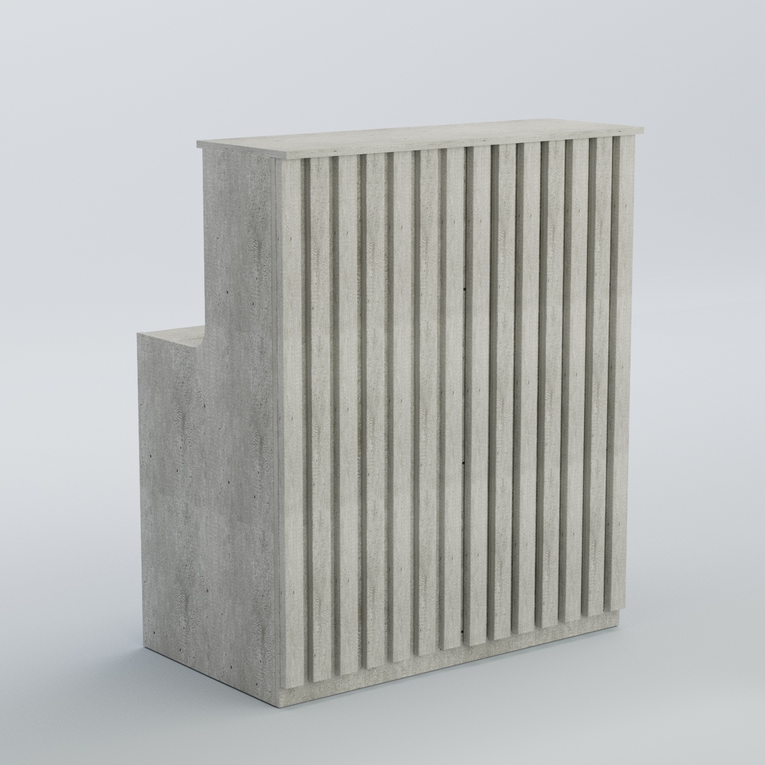 Ресепшен прямоугольный серии ПРИЛИВ №1 Метрополитан Грей