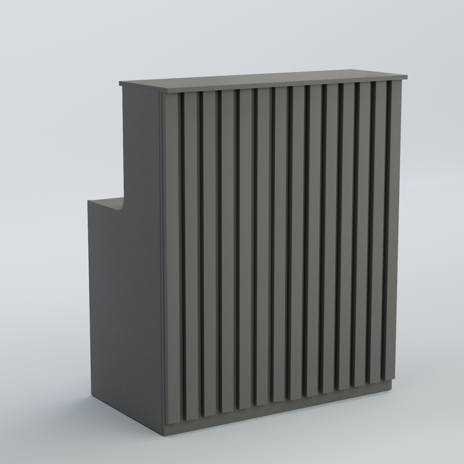 Ресепшен прямоугольный серии ПРИЛИВ №1 Темно-Серый