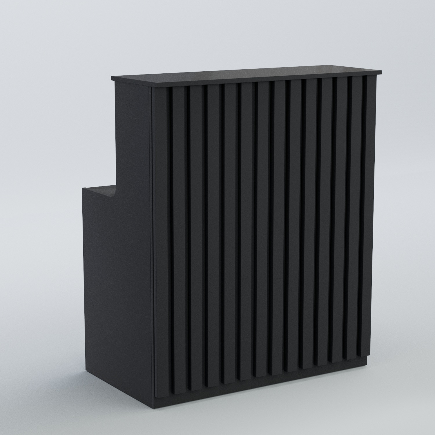 Ресепшен прямоугольный серии ПРИЛИВ №1 Антрацит