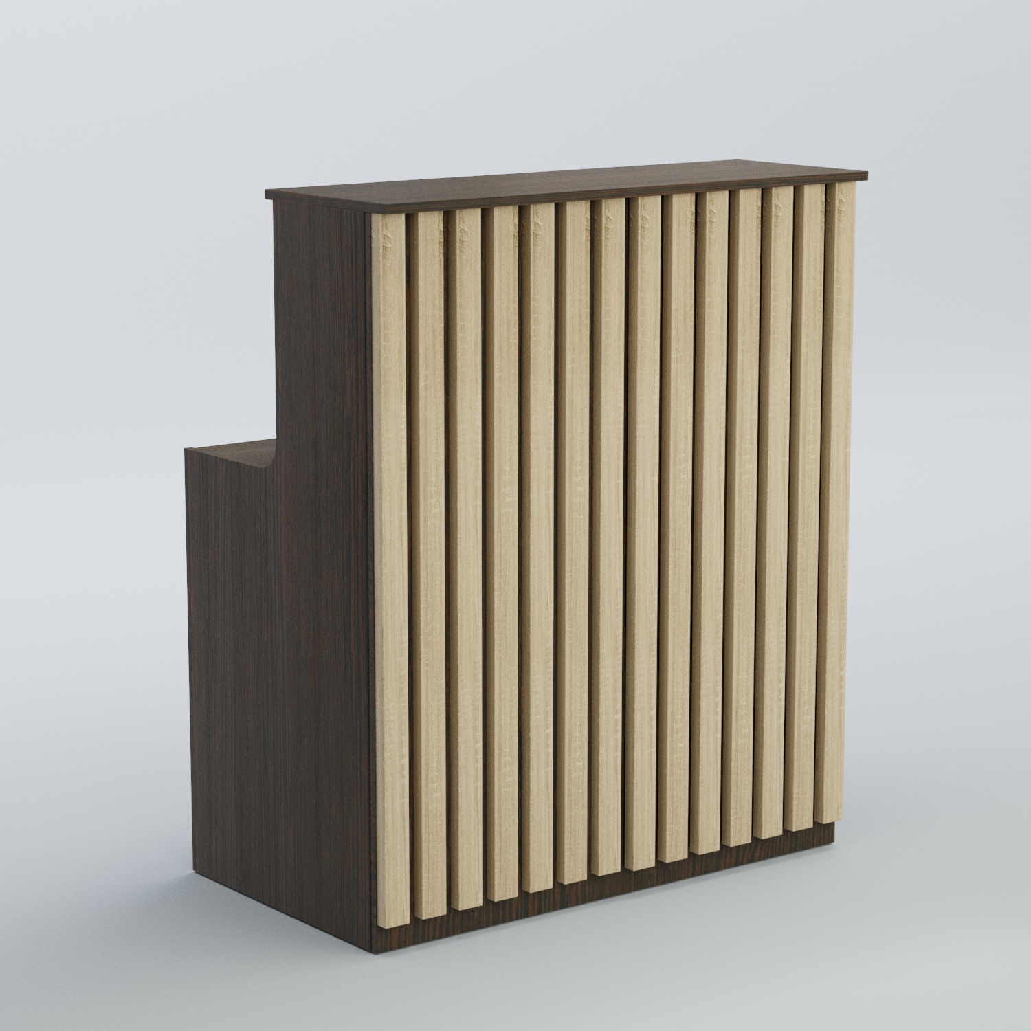 Ресепшен прямоугольный серии ПРИЛИВ №1 Дуб Венге + Дуб Сонома