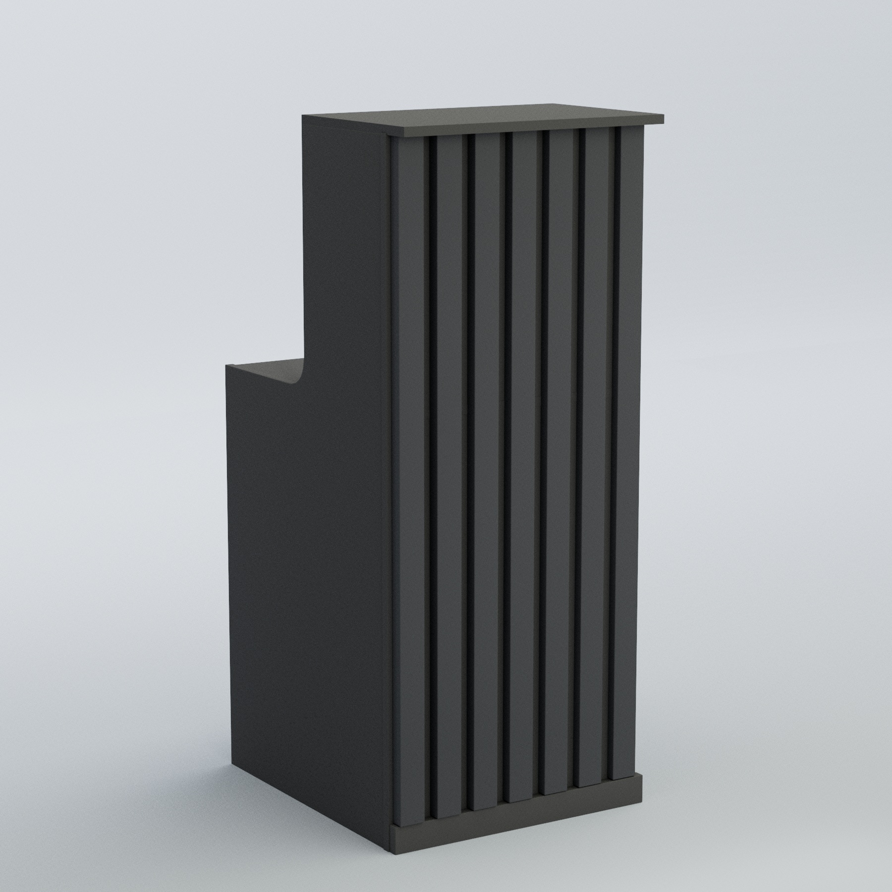 Ресепшен узкий серии ПРИЛИВ №2 Антрацит