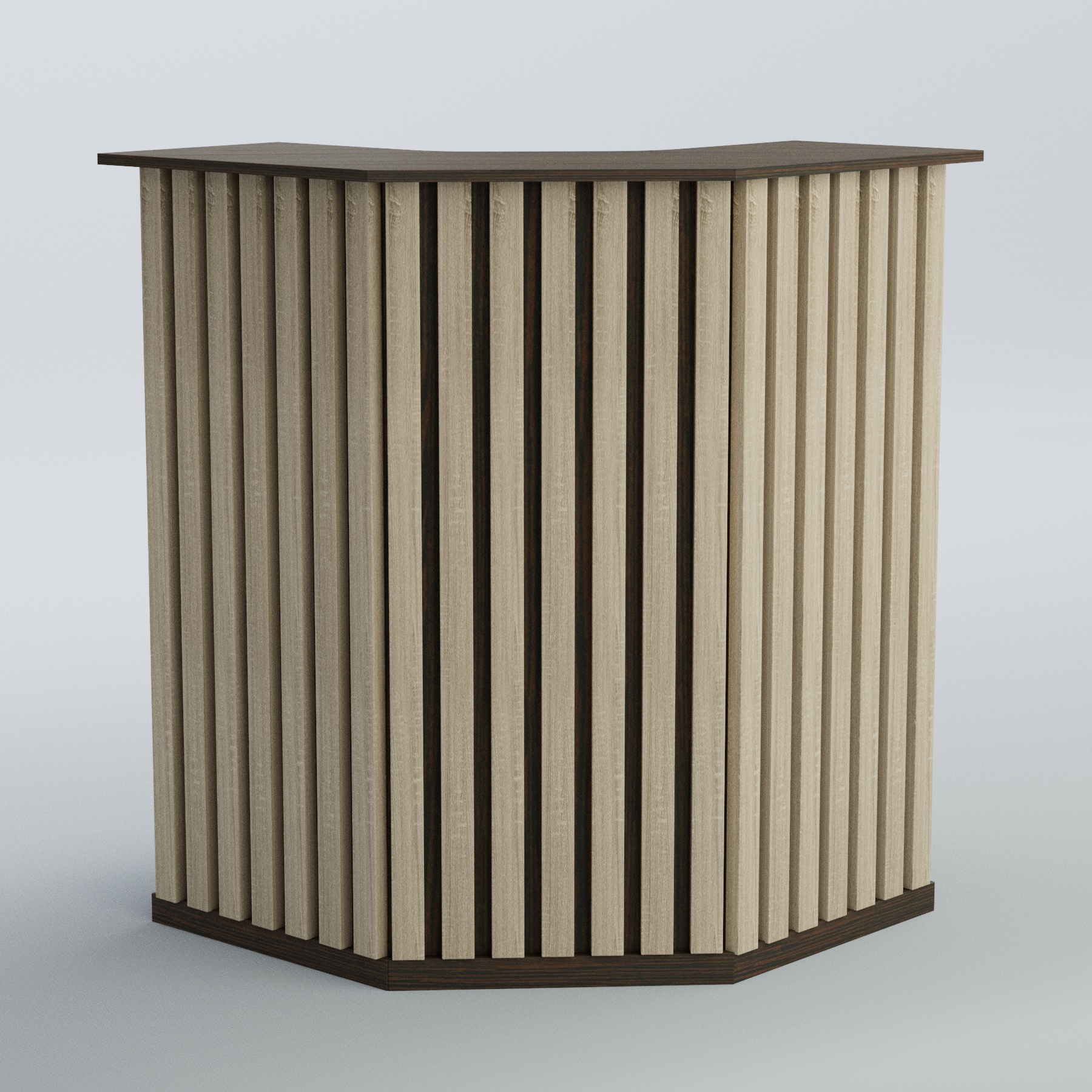 Ресепшен угловой серии ПРИЛИВ №3 Дуб Венге + Дуб Сонома