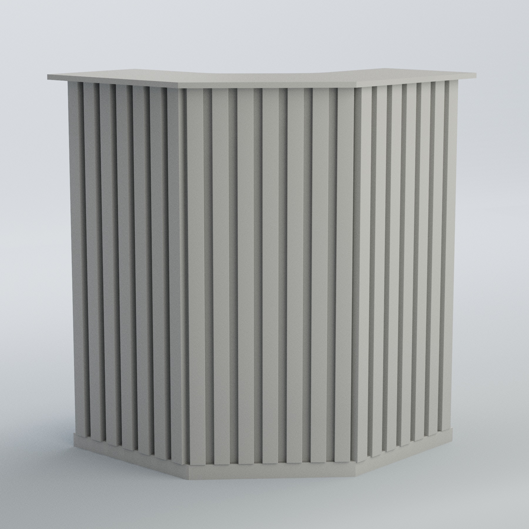 Ресепшен угловой серии ПРИЛИВ №3 Серый