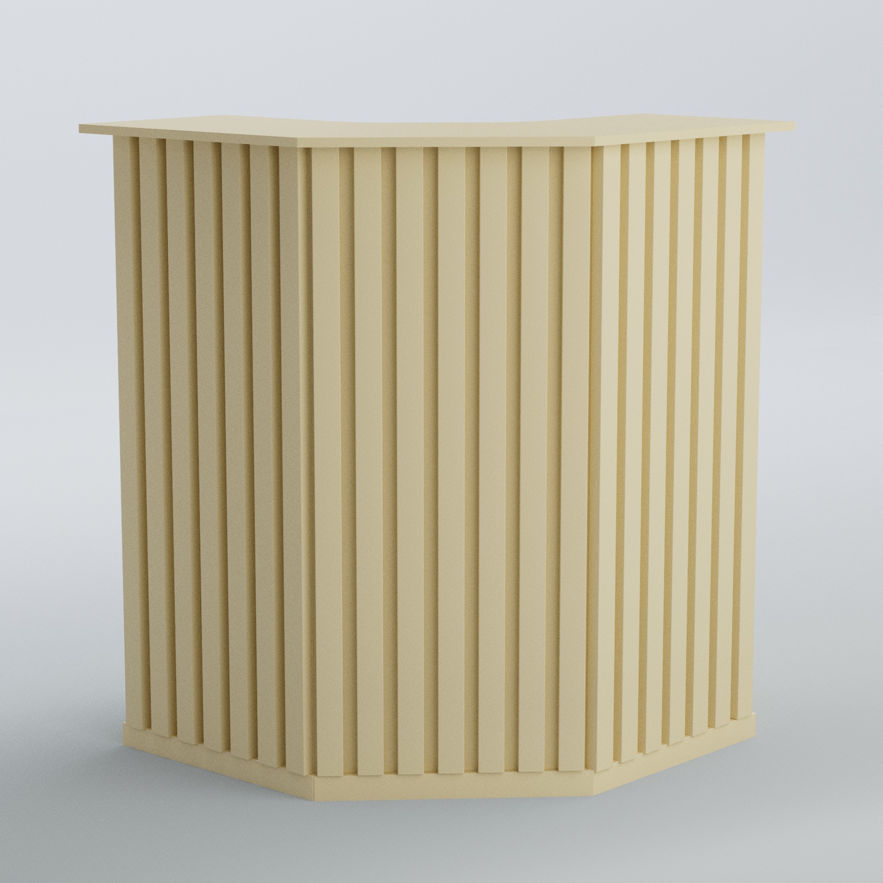 Ресепшен угловой серии ПРИЛИВ №3 Крем Вайс