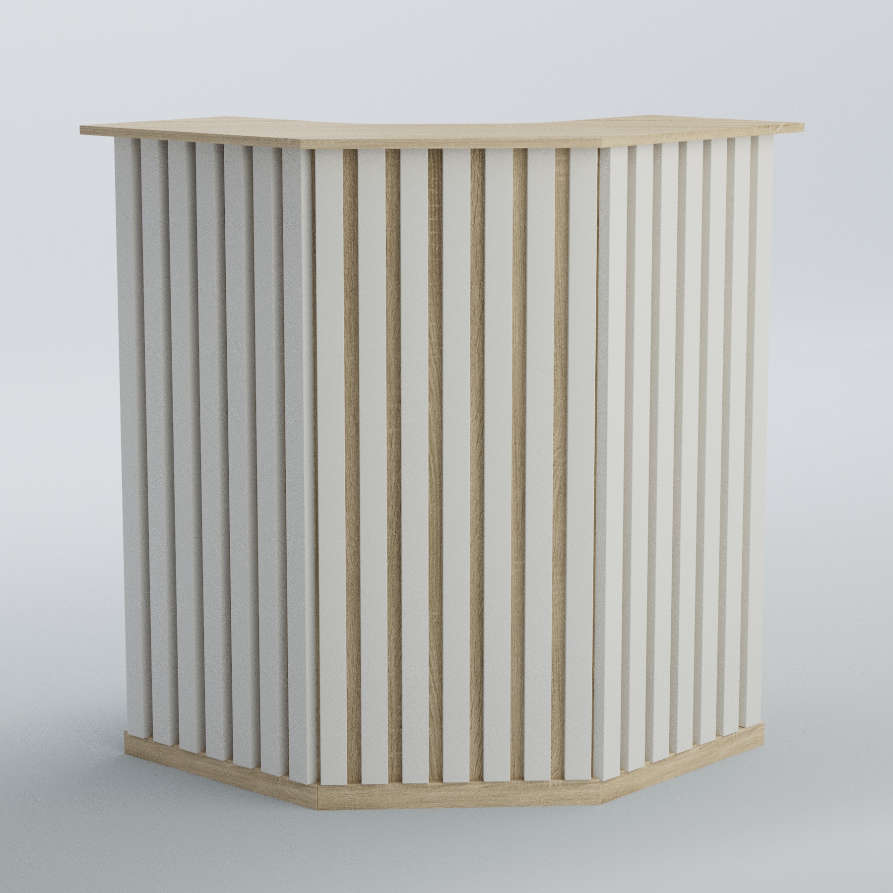 Ресепшен угловой серии ПРИЛИВ №3 Дуб Сонома + Белый