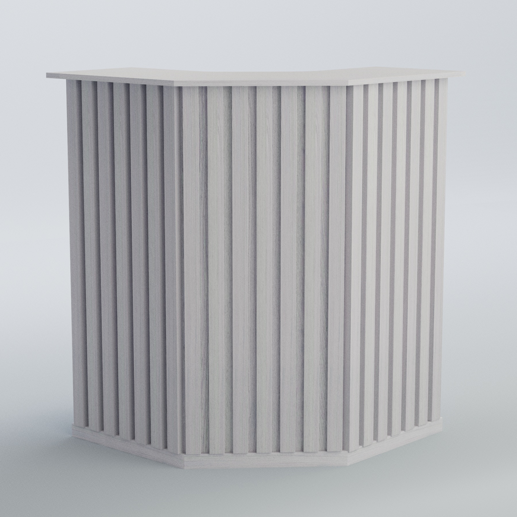 Ресепшен угловой серии ПРИЛИВ №3 Ясень Анкор светлый