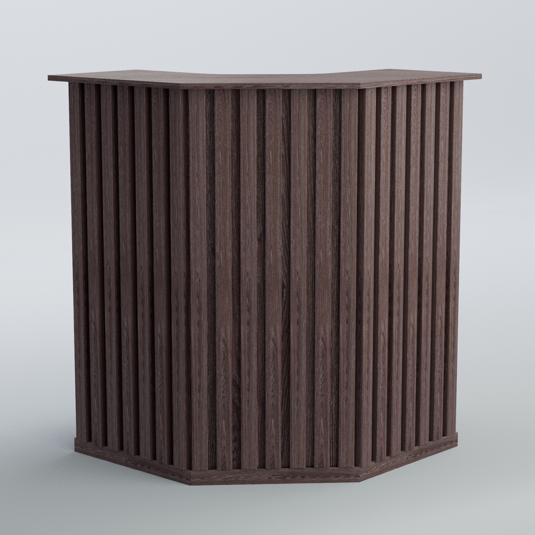 Ресепшен угловой серии ПРИЛИВ №3 Ясень Анкор темный