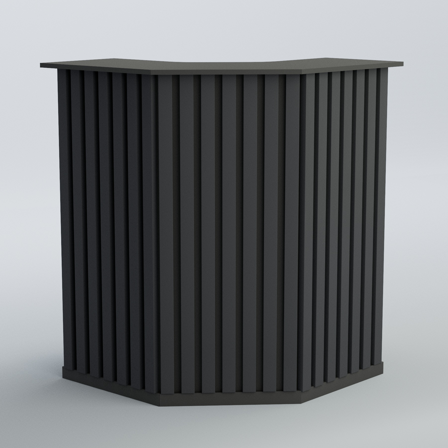 Ресепшен угловой серии ПРИЛИВ №3 Антрацит