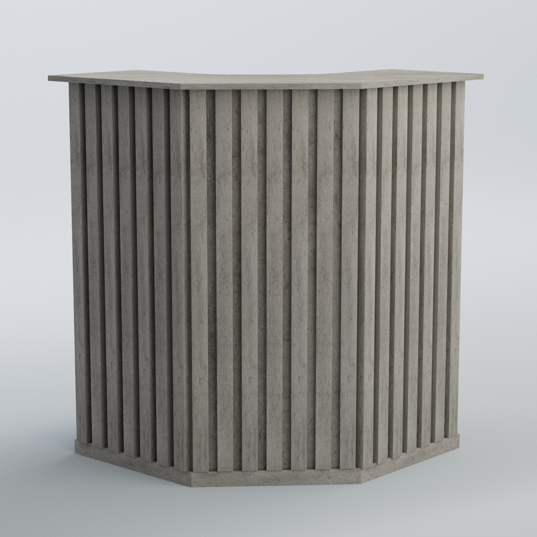 Ресепшен угловой серии ПРИЛИВ №3 Бетон Чикаго светло-серый F186 ST9