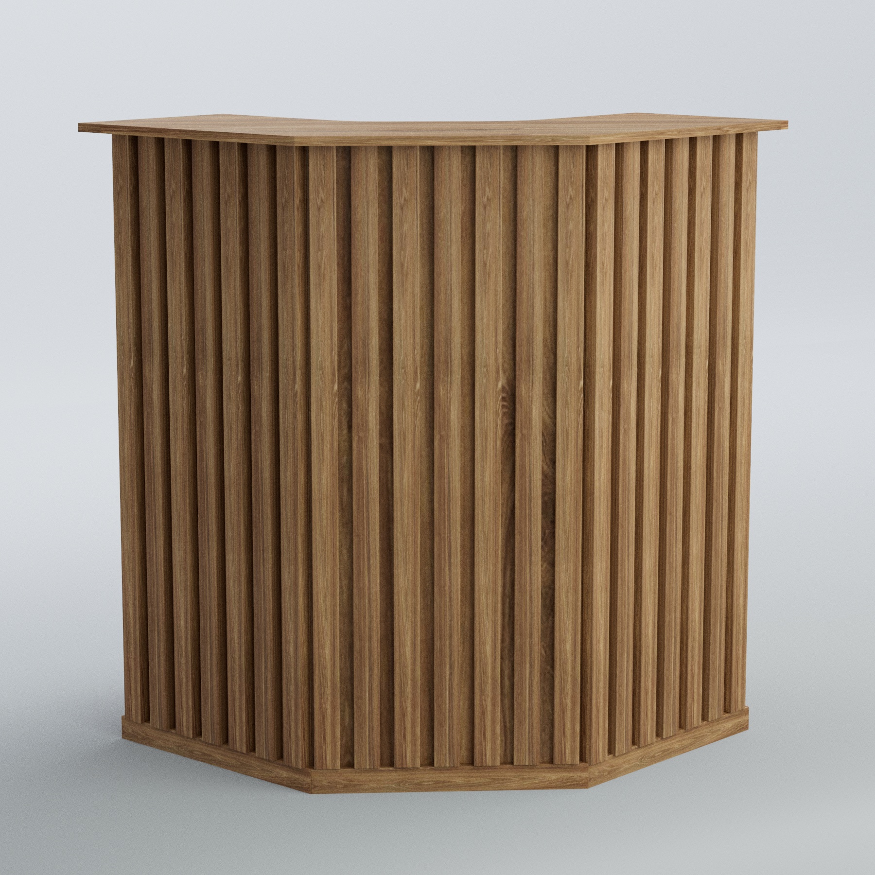 Ресепшен угловой серии ПРИЛИВ №3 Дуб Канзас коричневый